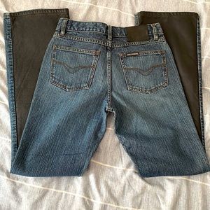 Harley Davison leather front jeans